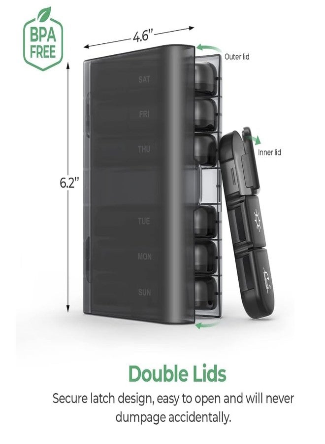 MATSON Pill organizer box for medicine 7 days 3 times | Tablet organizer box for medicine | Weekly medicine organizer pill box for travel & home | Medicine pills organiser & storage box (Large size) - Image 4